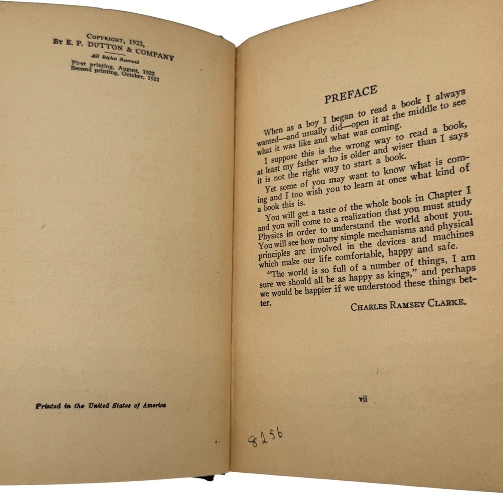 Boys Book of Physics Charles Ramsay Clarke Sidney Aylmer Small 1923 2nd Printing - Picture 4 of 16
